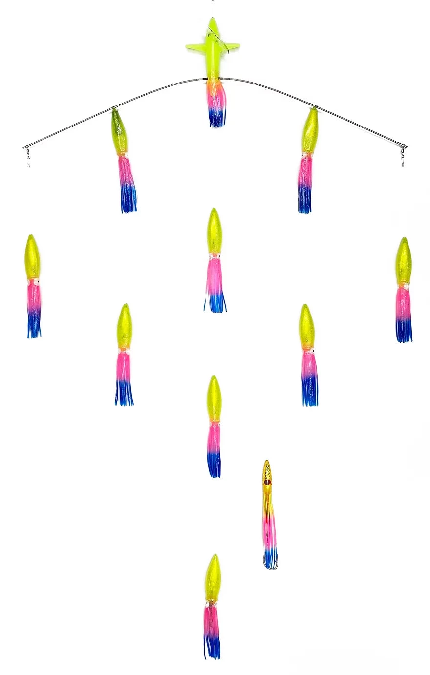 Sterling Tackle 36" Wide Tracker Spreader Bars - Bulb Squids 6 Sterling Tackle 36" Wide Tracker Spreader Bars - Bulb Squids - Image 4