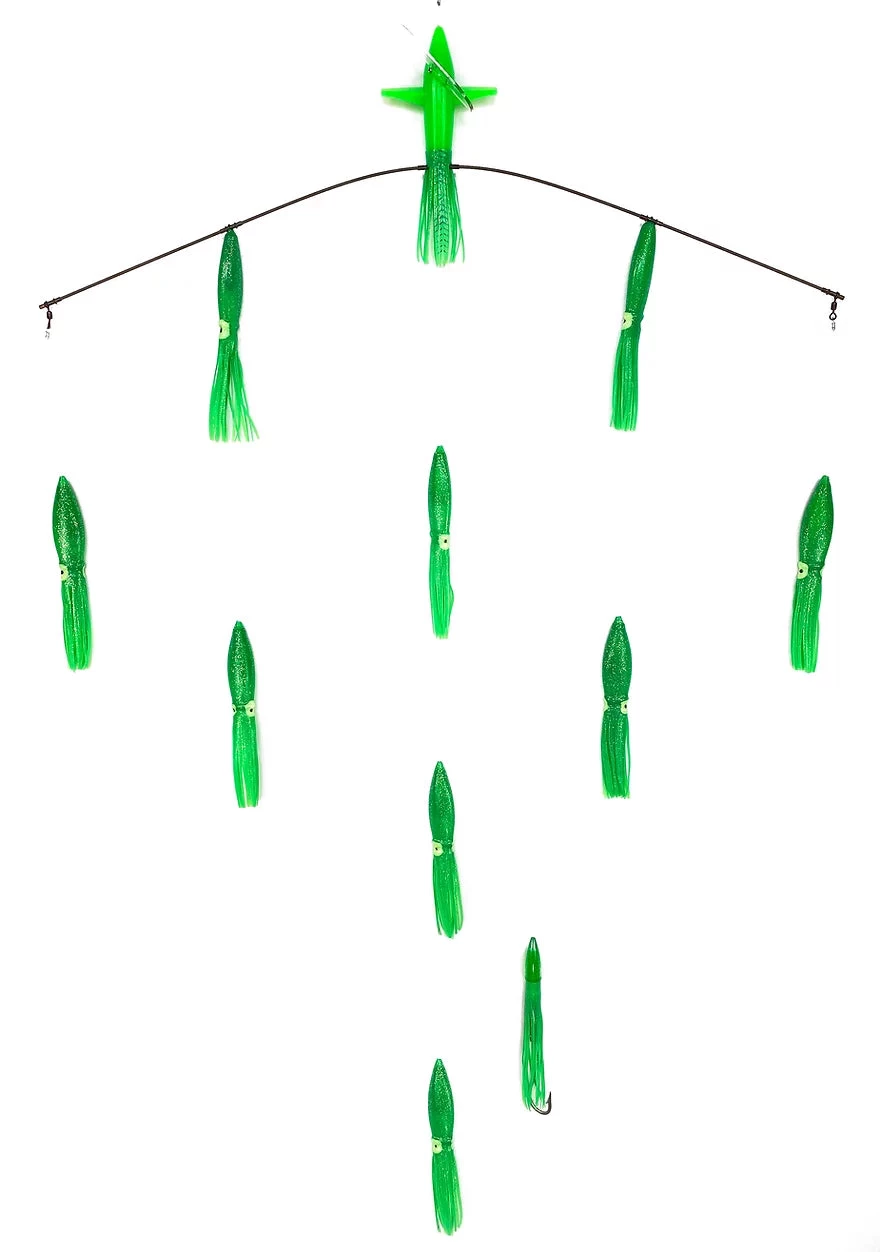 Sterling Tackle 36" Wide Tracker Spreader Bars - Bulb Squids 5 Sterling Tackle 36" Wide Tracker Spreader Bars - Bulb Squids - Image 3