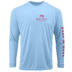 Reef & Reel American Sunshine Men's Long Sleeve Performance Shirt -Professional Fishing Equipment Store AmSunshine BlueMistFront
