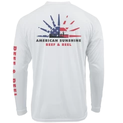 Reef & Reel American Sunshine Men's Long Sleeve Performance Shirt -Professional Fishing Equipment Store AmSunshine White