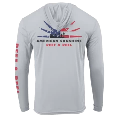 Reef & Reel American Sunshine Men's Performance Hoodie -Professional Fishing Equipment Store AmSunshineHood Alum
