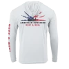 Reef & Reel American Sunshine Men's Performance Hoodie -Professional Fishing Equipment Store AmSunshineHood White