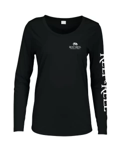 Reef & Reel Women's Floating Fish Back Womens Performance LS Shirt 16 Reef & Reel Women's Floating Fish Back Womens Performance LS Shirt -Professional Fishing Equipment Store BlackFront
