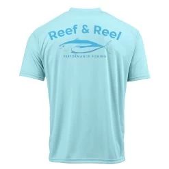Reef & Reel Blue Fish Men's Short Sleeve Performance Fishing Shirt