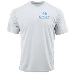 Reef & Reel Blue Fish Men's Short Sleeve Performance Fishing Shirt -Professional Fishing Equipment Store BlueFish WhiteFront