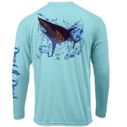 Reef & Reel Big Chomp Men's Performance Long Sleeve Shirt 10 Reef & Reel Big Chomp Men's Performance Long Sleeve Shirt -Professional Fishing Equipment Store Chomp Aqua