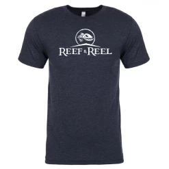 Reef & Reel Classic Logo Men's Tri-Blend Short Sleeve T-Shirt 14 Reef & Reel Classic Logo Men's Tri-Blend Short Sleeve T-Shirt -Professional Fishing Equipment Store Classic Logo Navy