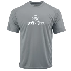 Reef & Reel Classic Logo Men's Short Sleeve Performance Shirt 10 Reef & Reel Classic Logo Men's Short Sleeve Performance Shirt -Professional Fishing Equipment Store Classic Logo SS Med Gray