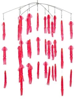 Squid Nation 7 Inch 6 Arm Stainless Steel Rubber Squid Dredges