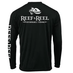 Reef & Reel Floating Fish Back Men's Performance Long Sleeve Shirt 23 Reef & Reel Floating Fish Back Men's Performance Long Sleeve Shirt -Professional Fishing Equipment Store FloatingFishBack Black