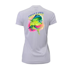 Reef & Reel Women's Great Catch! Performance SS Shirt 8 Reef & Reel Women's Great Catch! Performance SS Shirt -Professional Fishing Equipment Store Great Catch SS White