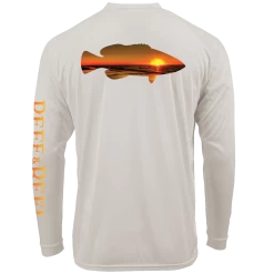 Reef & Reel Grouper Men's Long Sleeve Performance Shirt -Professional Fishing Equipment Store Grouper Sand