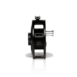 Hatch ICONIC Fly Reels -Professional Fishing Equipment Store Iconic5PlusReel BlackSilver MidArbor Side