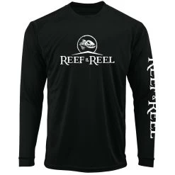 Reef & Reel Logo Performance Long Sleeve Shirt 15 Reef & Reel Logo Performance Long Sleeve Shirt -Professional Fishing Equipment Store Logo Black