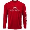 Reef & Reel Logo Performance Long Sleeve Shirt -Professional Fishing Equipment Store Logo Red
