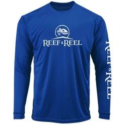 Reef & Reel Logo Performance Long Sleeve Shirt 17 Reef & Reel Logo Performance Long Sleeve Shirt -Professional Fishing Equipment Store Logo Royal