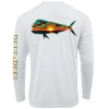 Reef & Reel Mahi Performance Long Sleeve Shirt 1 Reef & Reel Mahi Performance Long Sleeve Shirt -Professional Fishing Equipment Store Mahi White