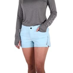 AFTCO Women's Microbyte Shorts -Professional Fishing Equipment Store Mikrobyte SkyBlue