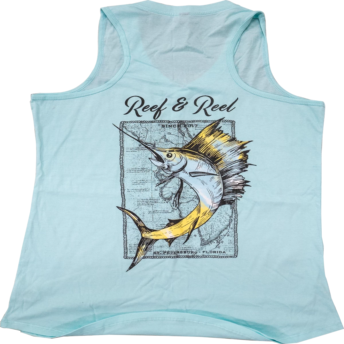 Reef & Reel Women's Mod Fish Tri Blend Tank 3 Reef & Reel Women's Mod Fish Tri Blend Tank