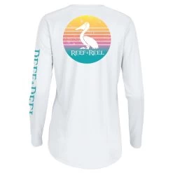 Reef & Reel Women's Pelican Performance LS Shirt -Professional Fishing Equipment Store Pelican 20 20White