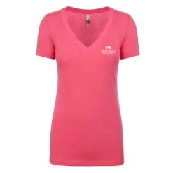 Reef & Reel Women's Fish On Pocket V-Neck Tee Shirt -Professional Fishing Equipment Store Pink 032be724 e382 4e07 9cd5 02490c00c0e4