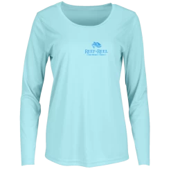 Reef & Reel Vitale Bros. Women's Sea Turtle LS Performance Shirt 16 Reef & Reel Vitale Bros. Women's Sea Turtle LS Performance Shirt -Professional Fishing Equipment Store SeaTurtle LSWomens Aqua Front