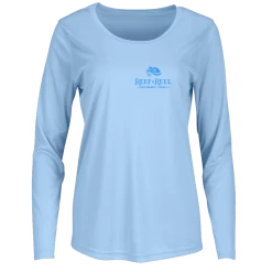 Reef & Reel Vitale Bros. Women's Sea Turtle LS Performance Shirt 18 Reef & Reel Vitale Bros. Women's Sea Turtle LS Performance Shirt -Professional Fishing Equipment Store SeaTurtle LSWomens BlueMistFront