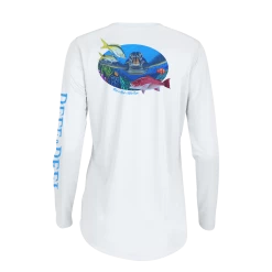 Reef & Reel Vitale Bros. Women's Sea Turtle LS Performance Shirt 13 Reef & Reel Vitale Bros. Women's Sea Turtle LS Performance Shirt -Professional Fishing Equipment Store SeaTurtle LSWomens White