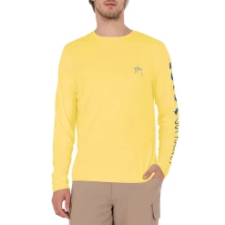 Guy Harvey Men's Core Solid Long Sleeve Sun Protection Shirt