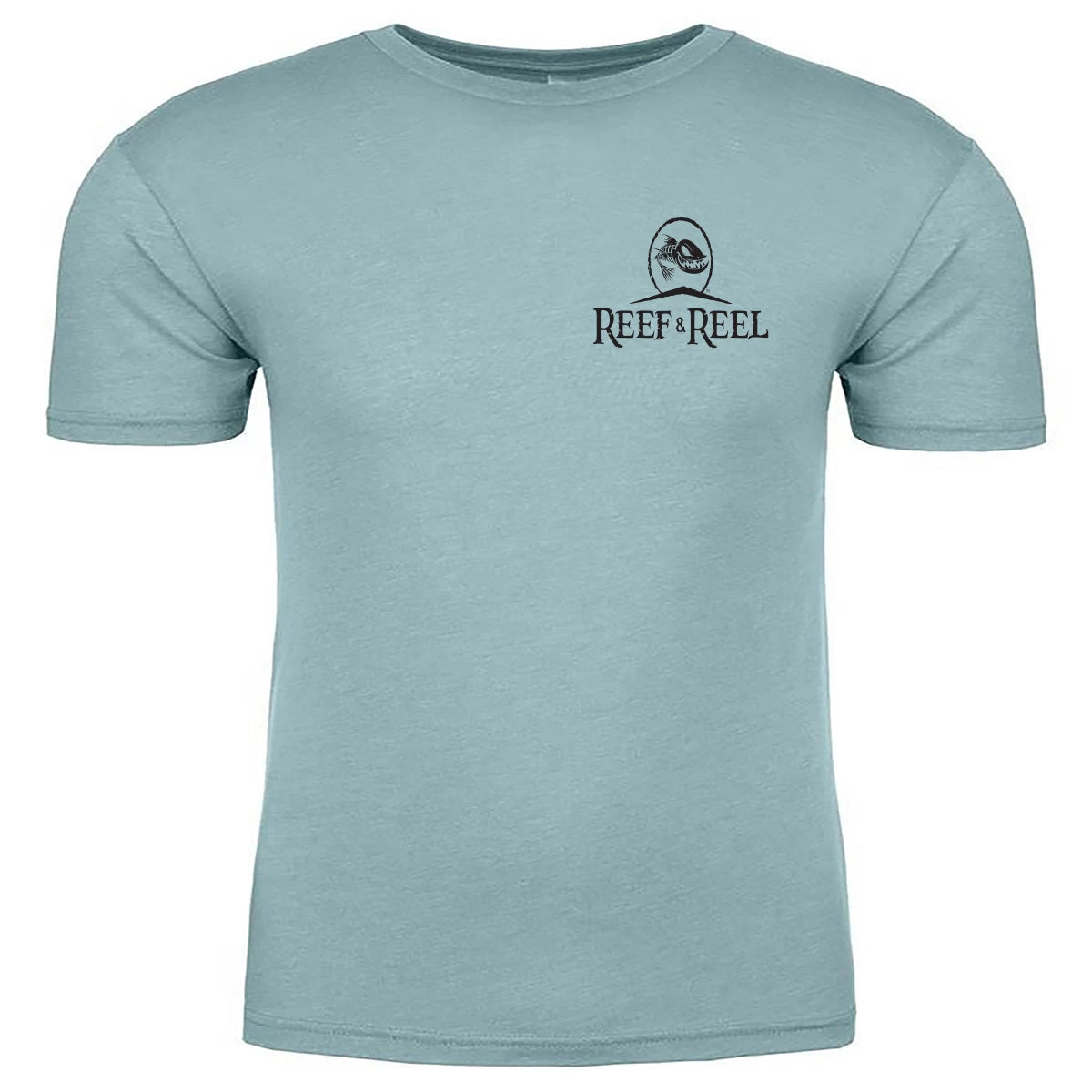 Reef & Reel Classic Logo On Pocket Men's Tri-Blend Short Sleeve T-Shirt 3 Reef & Reel Classic Logo On Pocket Men's Tri-Blend Short Sleeve T-Shirt