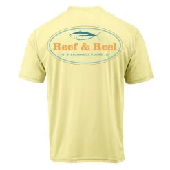 Reef & Reel Tuna Men's Short Sleeve Performance Fishing Shirt 18 Reef & Reel Tuna Men's Short Sleeve Performance Fishing Shirt -Professional Fishing Equipment Store Tuna PaleYellow