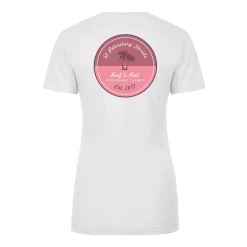 Reef & Reel Women's Palm Tree SS Performance Shirt -Professional Fishing Equipment Store Womens PinkPalm White ShortSleeveIdeal
