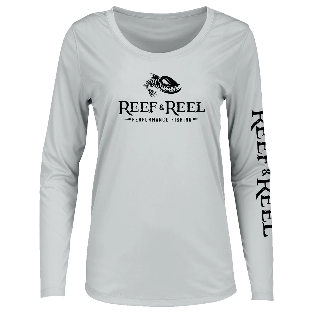 Reef & Reel Women's Floating Fish Big Logo Performance LS Shirt 9 Reef & Reel Women's Floating Fish Big Logo Performance LS Shirt - Image 7