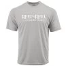 Reef & Reel Performance Fishing Logo Short Sleeve Shirt -Professional Fishing Equipment Store aluminum front