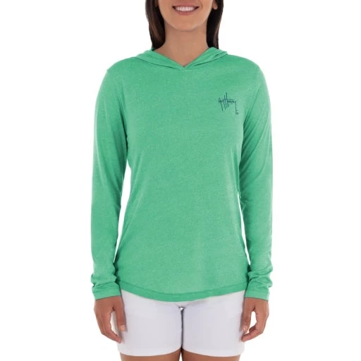 Guy Harvey Women's Keys Billfish Scribble Long Sleeve Performance Hoodie 4 Guy Harvey Women's Keys Billfish Scribble Long Sleeve Performance Hoodie - Image 2