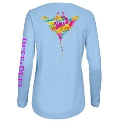 Reef & Reel Women's Manta Ray Performance LS Shirt 12 Reef & Reel Women's Manta Ray Performance LS Shirt -Professional Fishing Equipment Store blue 20mist 20manta