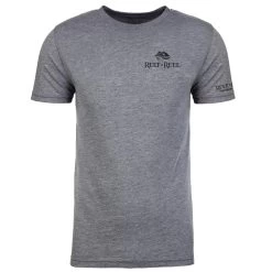 Reef & Reel Fish On The Pocket Men's Tri-Blend Shirt -Professional Fishing Equipment Store chest heather grey