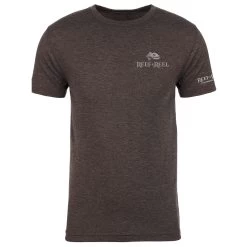 Reef & Reel Fish On The Pocket Men's Tri-Blend Shirt -Professional Fishing Equipment Store chest machiato