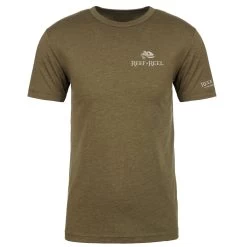 Reef & Reel Fish On The Pocket Men's Tri-Blend Shirt -Professional Fishing Equipment Store chest military green