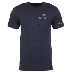Reef & Reel Fish On The Pocket Men's Tri-Blend Shirt -Professional Fishing Equipment Store chest navy 708fd370 8ca8 4c31 a0a0 2308da2ef029