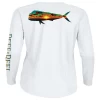 Reef & Reel Women's Mahi LS Performance Shirt 1 Reef & Reel Women's Mahi LS Performance Shirt -Professional Fishing Equipment Store mahiwomensbackwhite