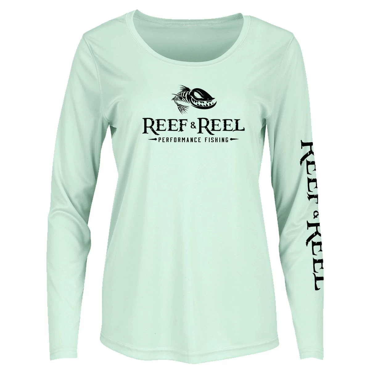 Reef & Reel Women's Floating Fish Big Logo Performance LS Shirt 5 Reef & Reel Women's Floating Fish Big Logo Performance LS Shirt - Image 3