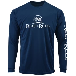 Reef & Reel Logo ECO Series LS Performance Shirt 9 Reef & Reel Logo ECO Series LS Performance Shirt -Professional Fishing Equipment Store navy back