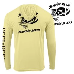 Reef & Reel Slayin' Fish Poundin' Beers Hooded Performance LS Shirt -Professional Fishing Equipment Store paleyellow 1662e9e8 ed4f 485f 9c10 3487b07a6b4e