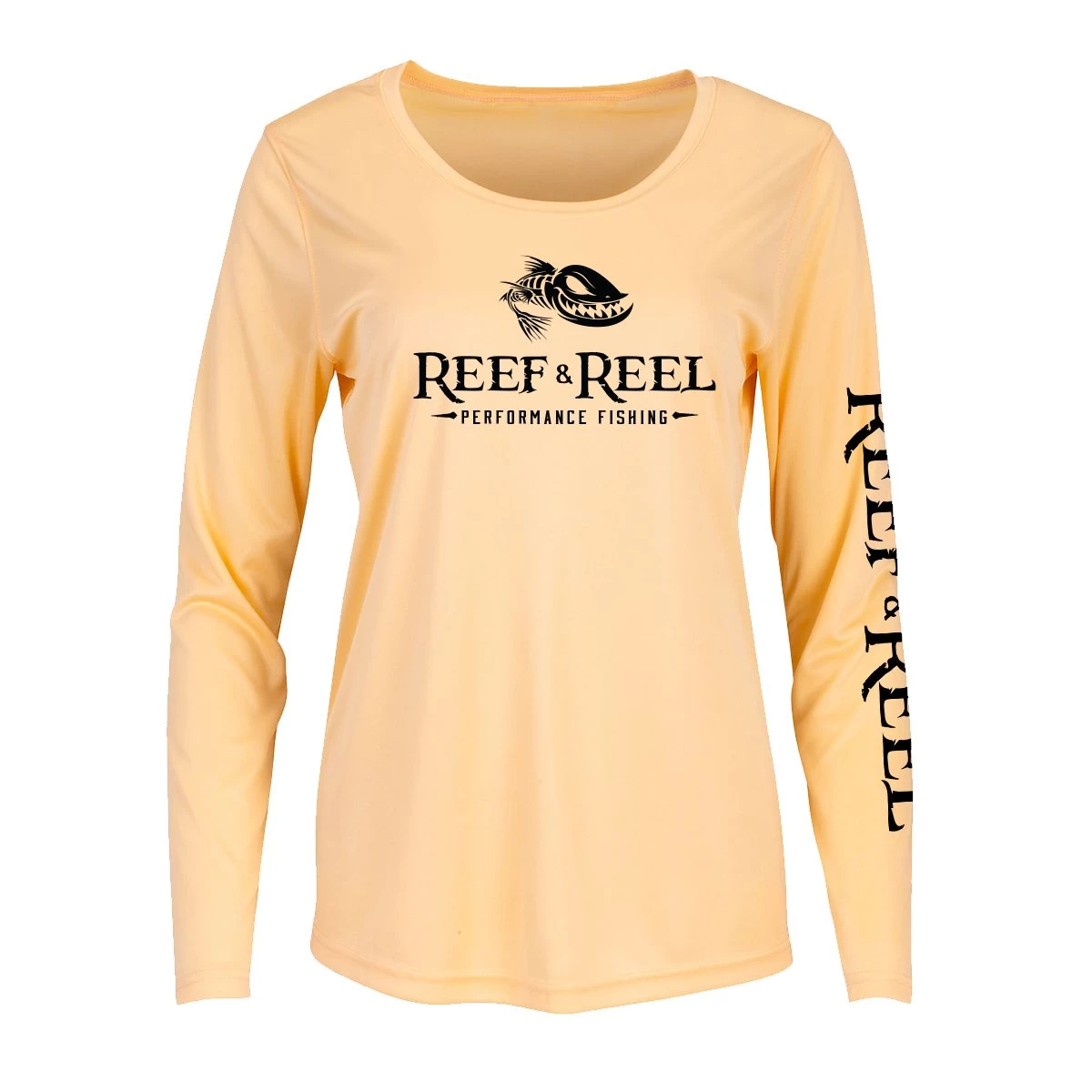 Reef & Reel Women's Floating Fish Big Logo Performance LS Shirt 7 Reef & Reel Women's Floating Fish Big Logo Performance LS Shirt - Image 5