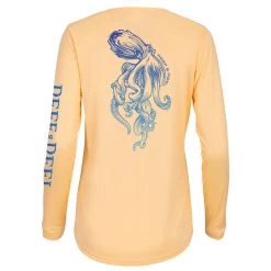 Reef & Reel Women's Dive Deep Performance LS Shirt -Professional Fishing Equipment Store peach back