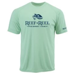 Reef & Reel Floating Fish Men's Performance Short Sleeve Shirt -Professional Fishing Equipment Store seafoam 1 2d626a5a 710d 473a 9476 2a21c8179908