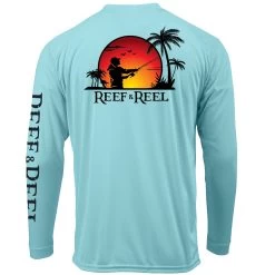 Reef & Reel Sunset Performance LS Shirt 14 Reef & Reel Sunset Performance LS Shirt -Professional Fishing Equipment Store sunset aqua