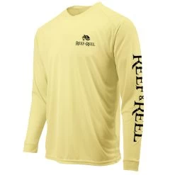 Reef & Reel Sunset Performance LS Shirt 12 Reef & Reel Sunset Performance LS Shirt -Professional Fishing Equipment Store sunset pale yellow front