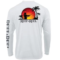 Reef & Reel Sunset Performance LS Shirt 17 Reef & Reel Sunset Performance LS Shirt -Professional Fishing Equipment Store sunset white